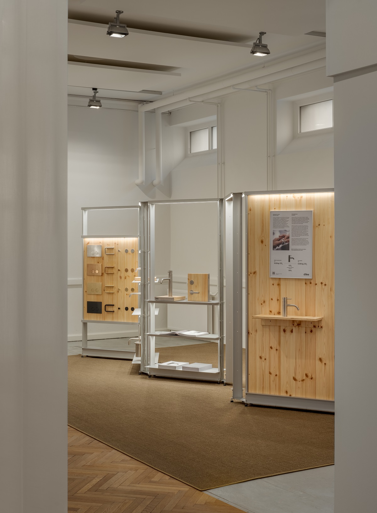 d line showroom with display by Archival Studies