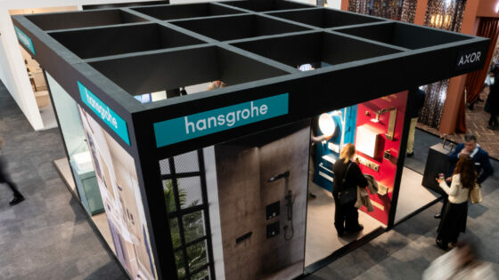 Hansgrohe stand from above, at HIX 2024