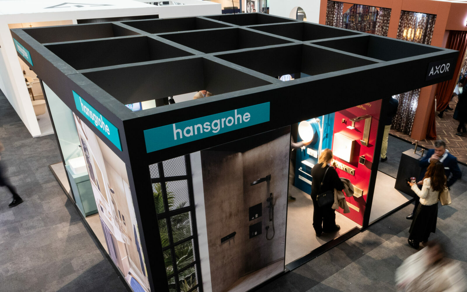 Hansgrohe stand from above, at HIX 2024