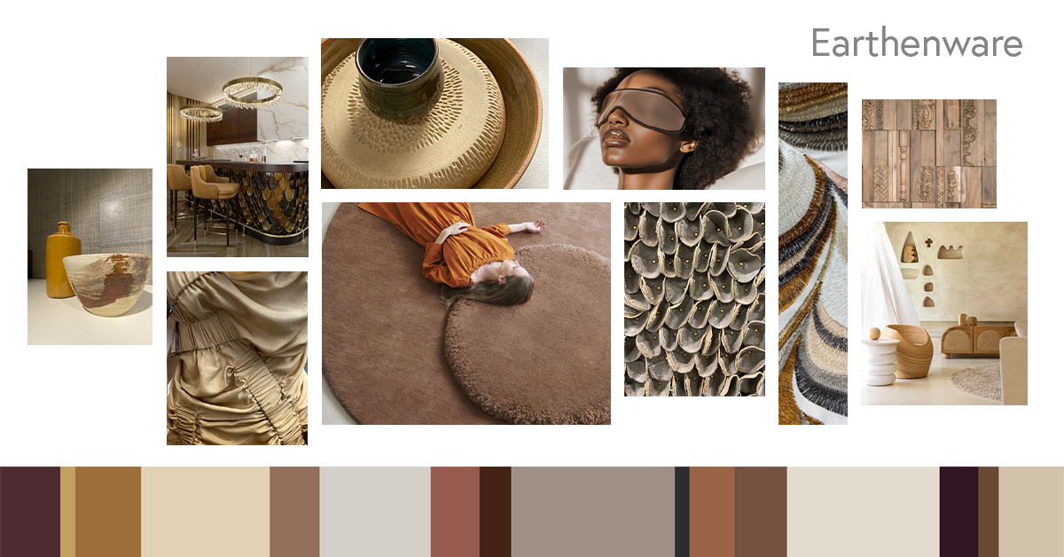 Earthernware 2025 trend colour swatches