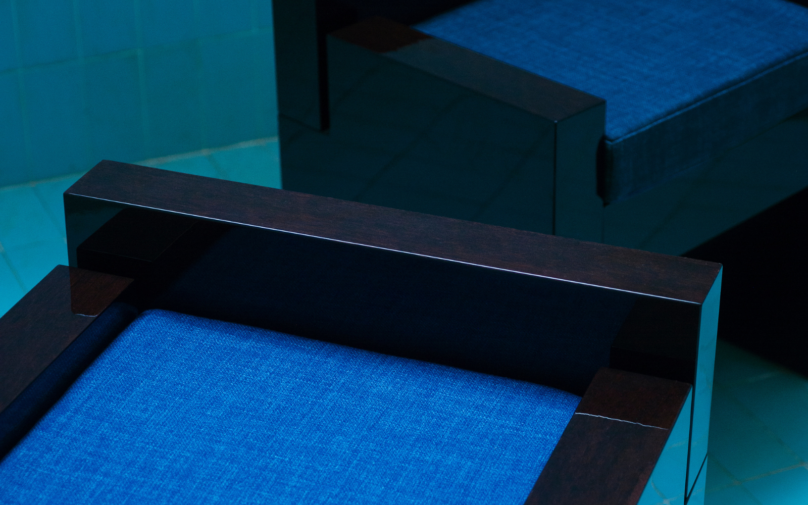 close up image of blue fabric from Dedar Milano new collection