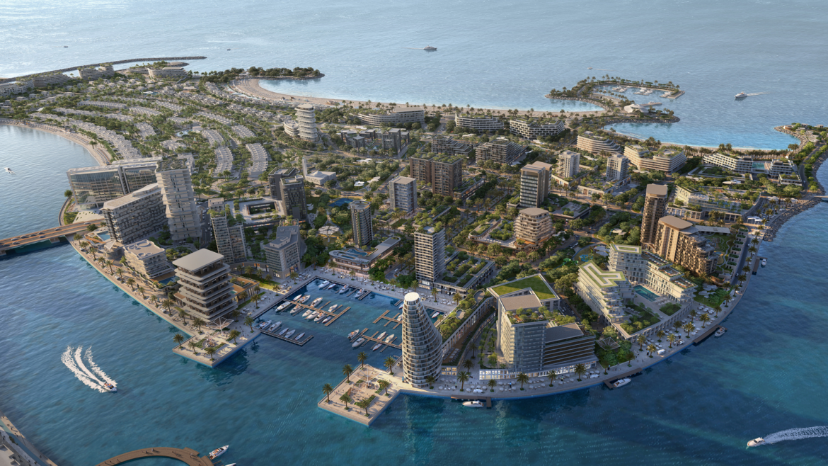 aerial view - Four Seasons Announces New Luxury Resort and Private Residences in Mina, Ras Al Khaimah, UAE