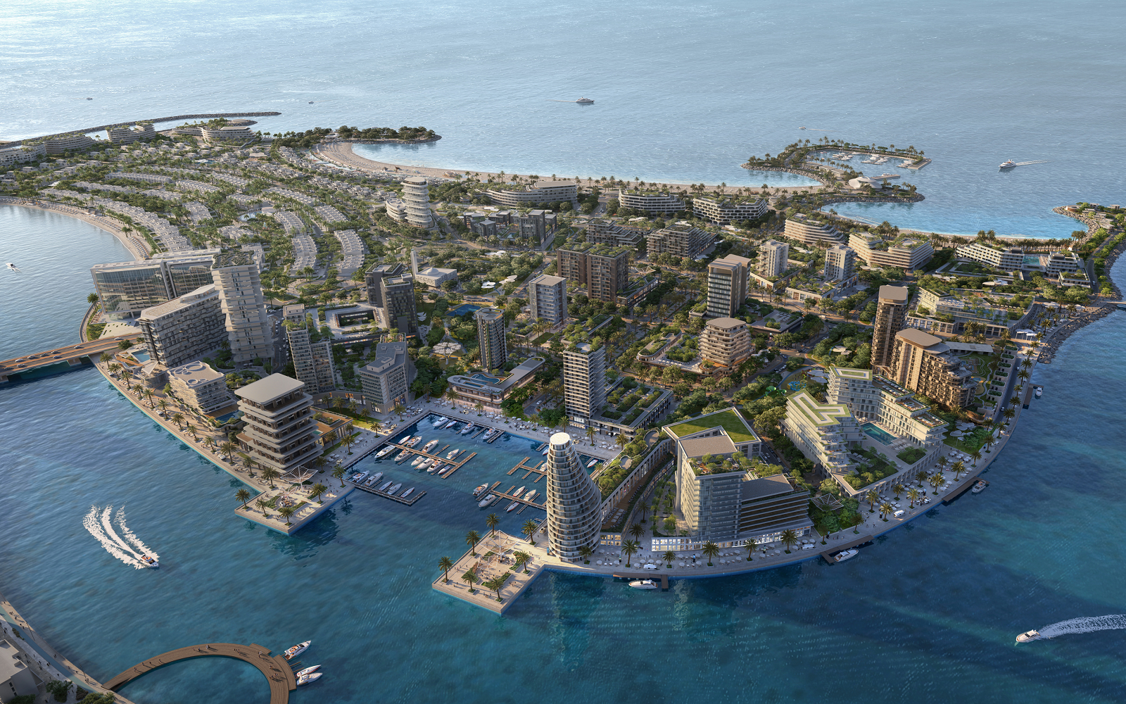 aerial view - Four Seasons Announces New Luxury Resort and Private Residences in Mina, Ras Al Khaimah, UAE