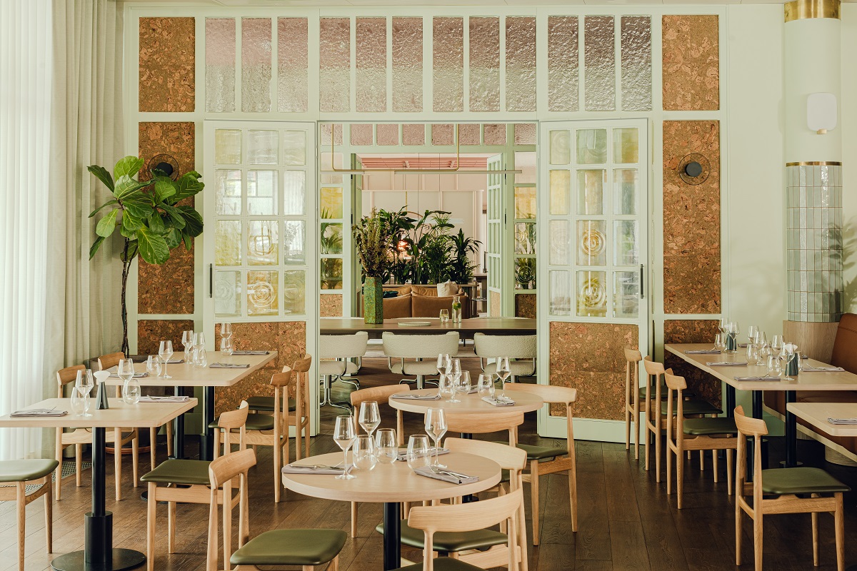 wooden furniture in restaurant and private dining room in PURO Poznan