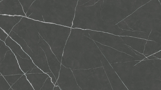 Architextural black marble look tile wrap, with white veining