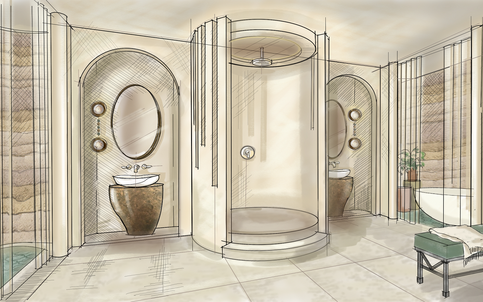 House of Rohl Primary Bathroom by 1508 London Sketch