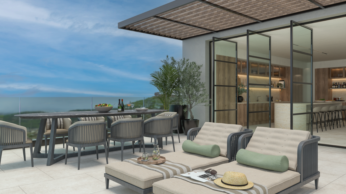 terrace with seaview - design by OCCA