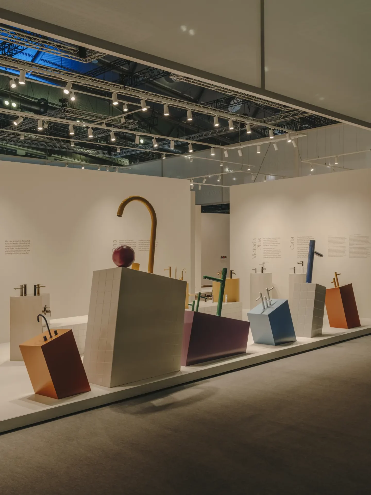 Roca Group's ISH 2025 stand, with modular and undulating product stands