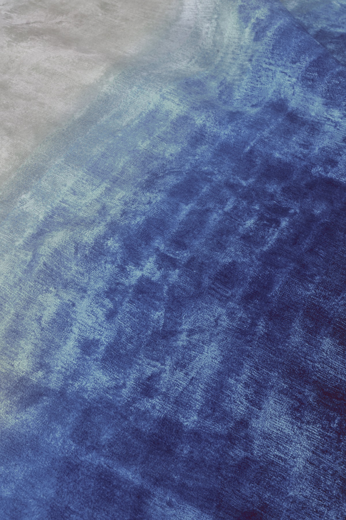 graded blue carpet design detail