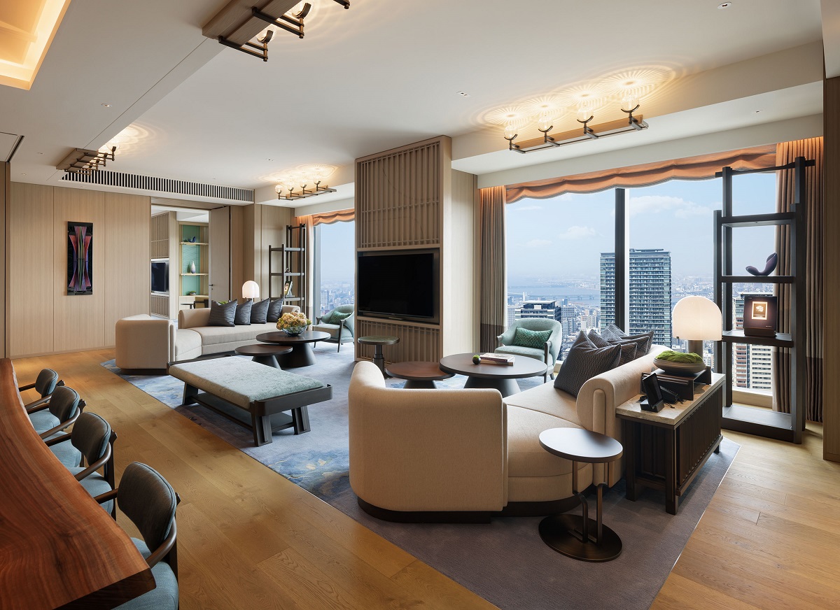 presidential suite in Waldorf Astoria Osaka designed bey Andre Fu