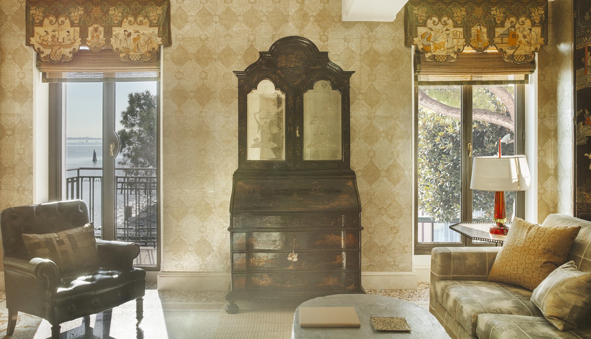 armoire, chair and sofa in hotel cipriani