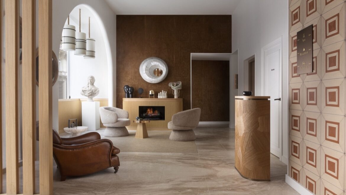 hotel lobby - the Madame Drouot hotel pays tribute to the iconic Drouot auction house
