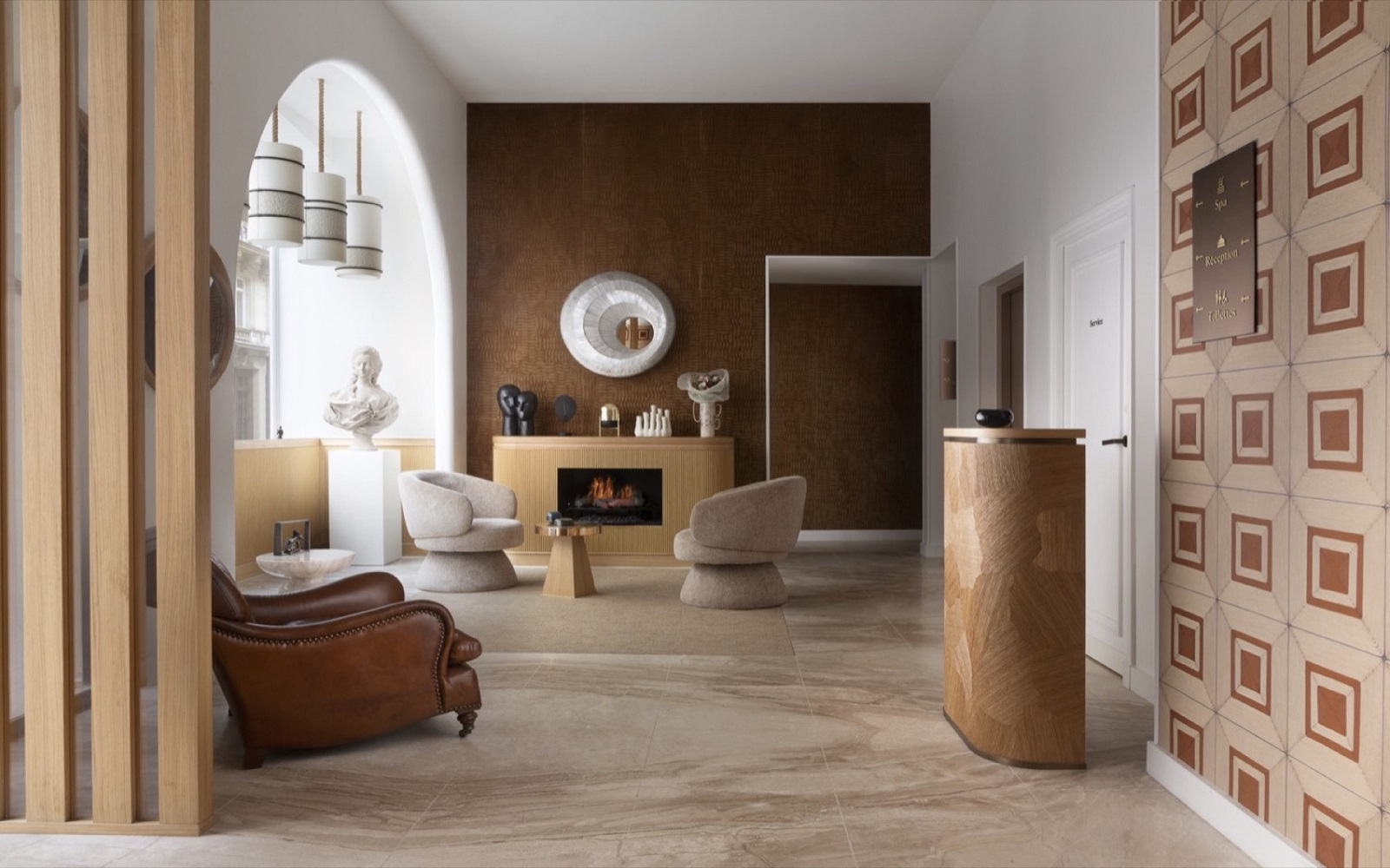 hotel lobby - the Madame Drouot hotel pays tribute to the iconic Drouot auction house