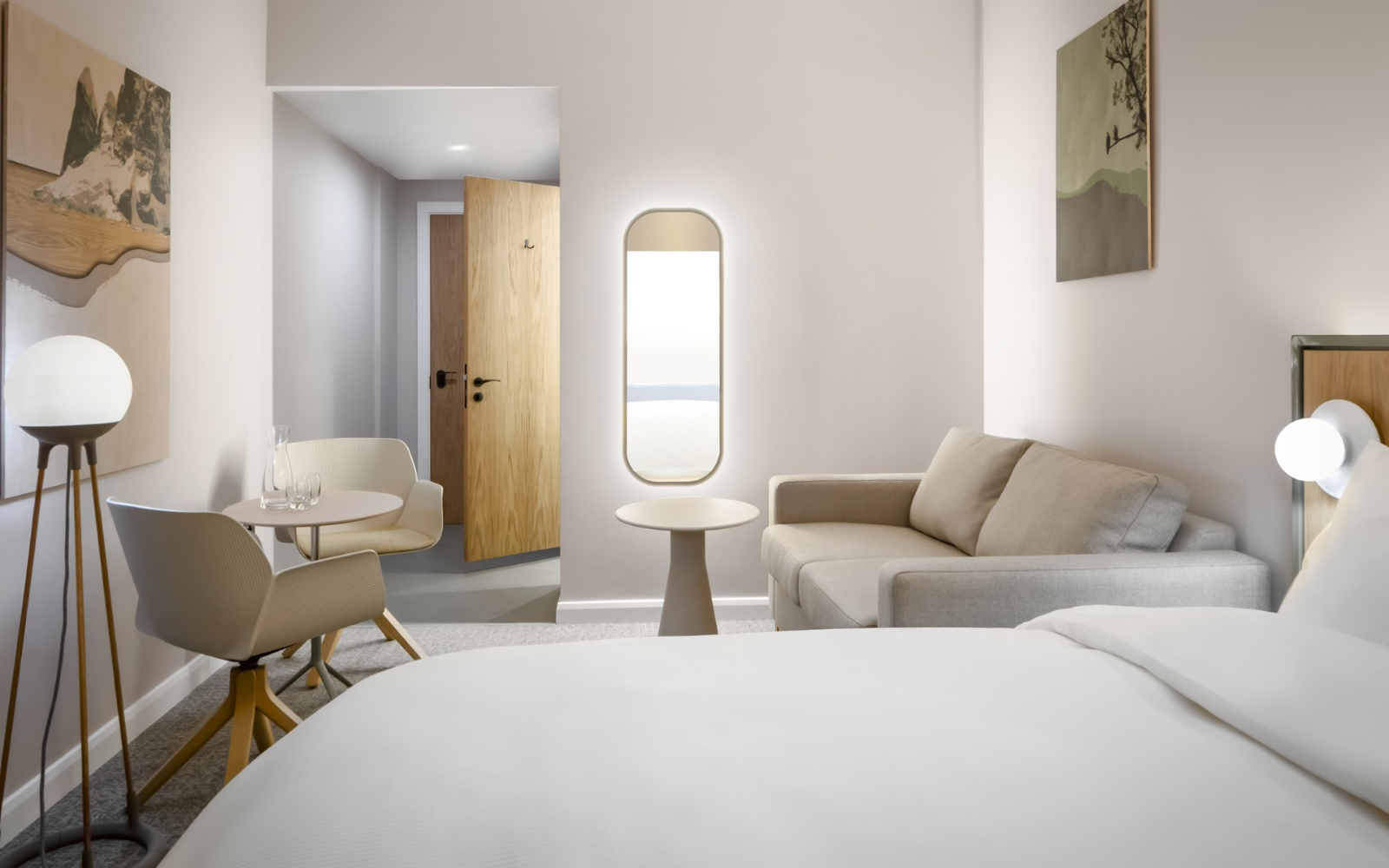 Guest bedroom at the voco Zeal hotel, with Harmony mattress by Hypnos