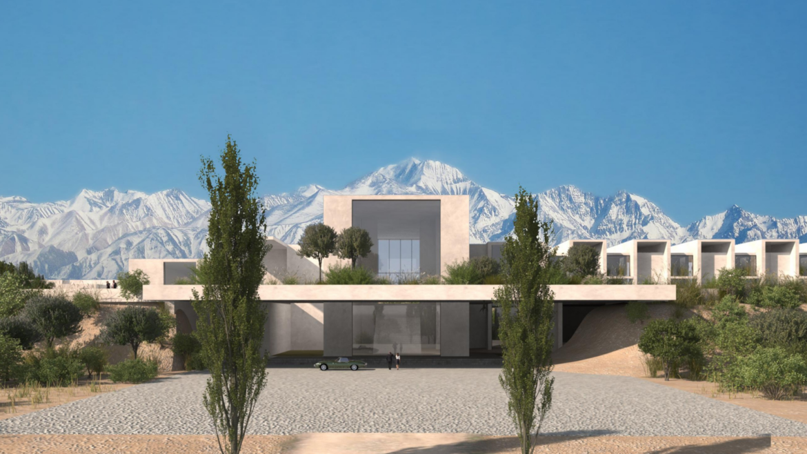 Render of exterior architecture of Hyatt hotel landing in Argentina
