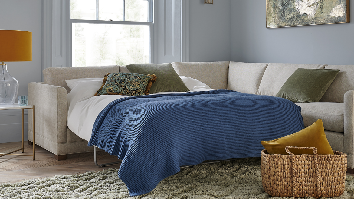 fold out sofa bed from sofa.com Aissa RHF 2.5 Seat Unit in Dover Norfolk Cotton