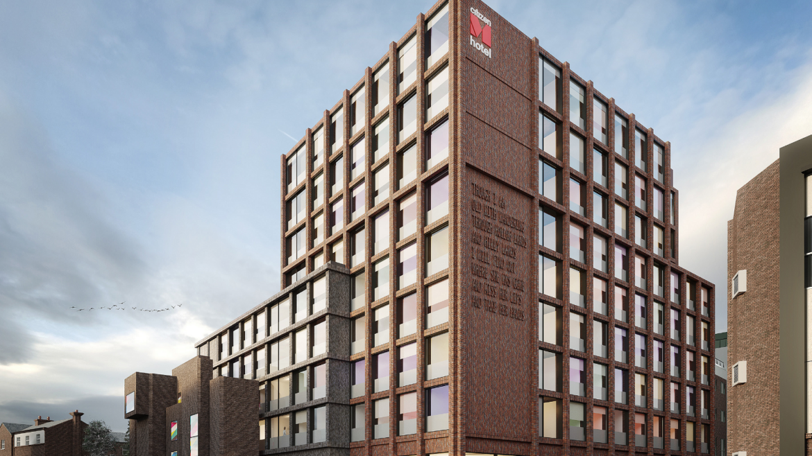 cgi of exterior citizenM Dublin