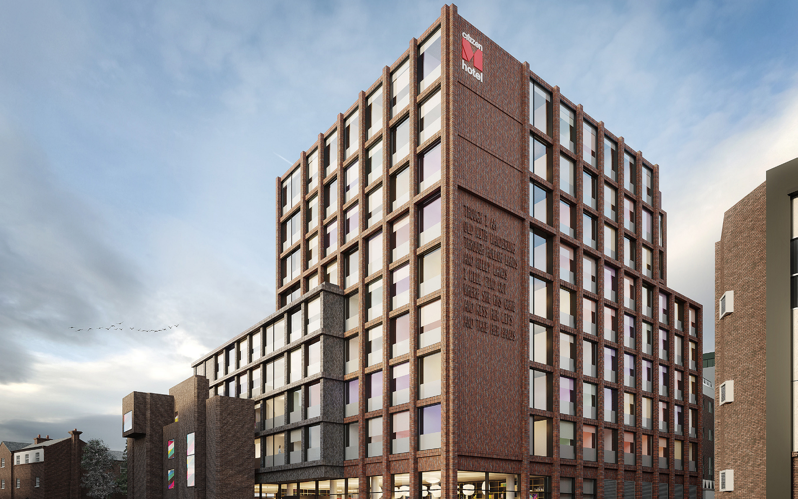 cgi of exterior citizenM Dublin