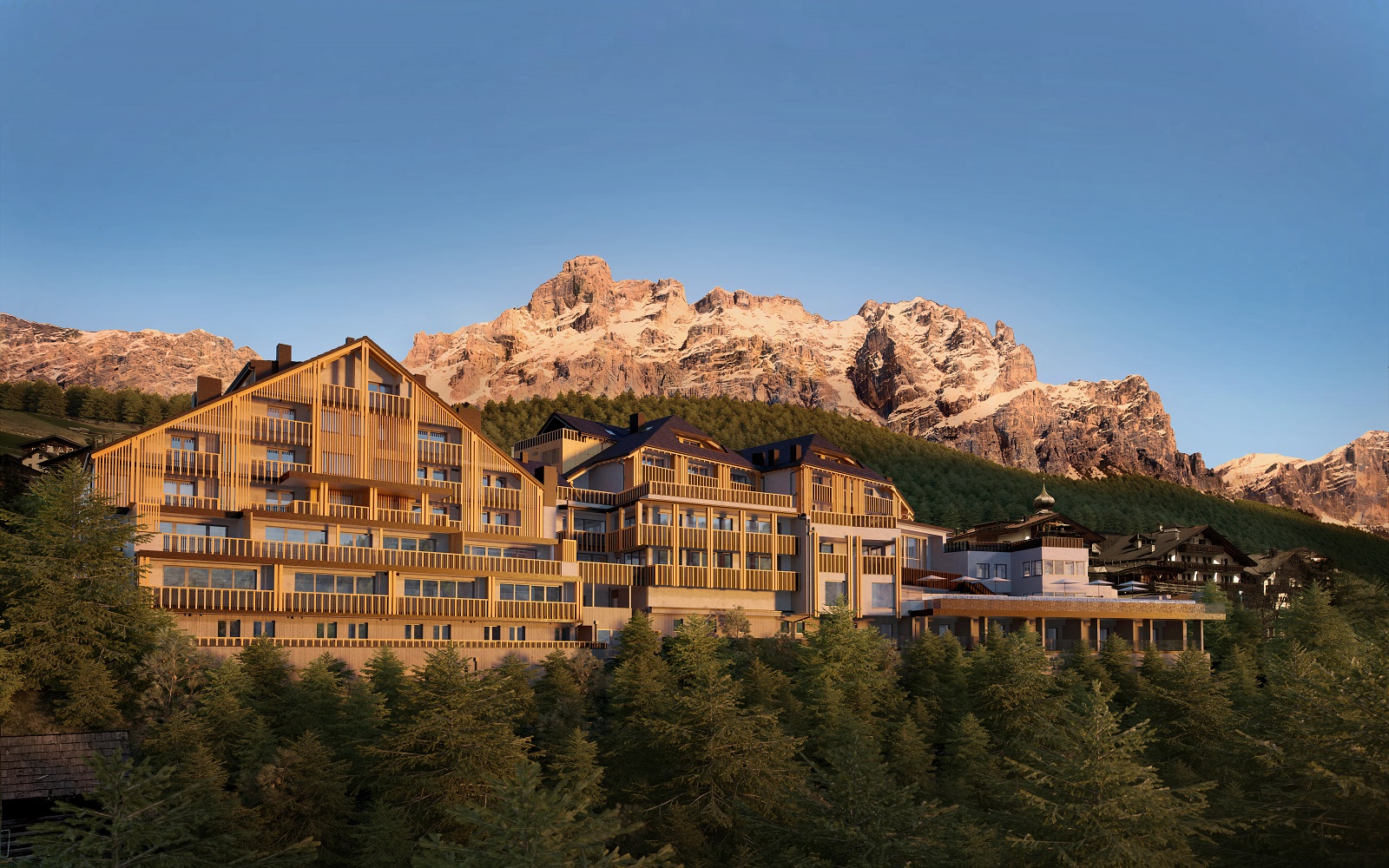 Aman Rosa Alpina, Italy - Render Exterior