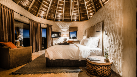 Hypnos bed in Namibian hotel, Zannier Omaanda