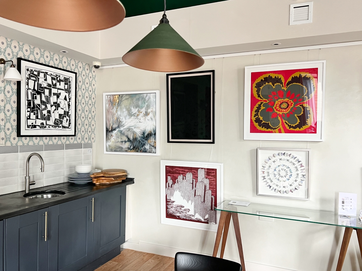 Richard Allan Londomn scarves exhibited at House of Estila 