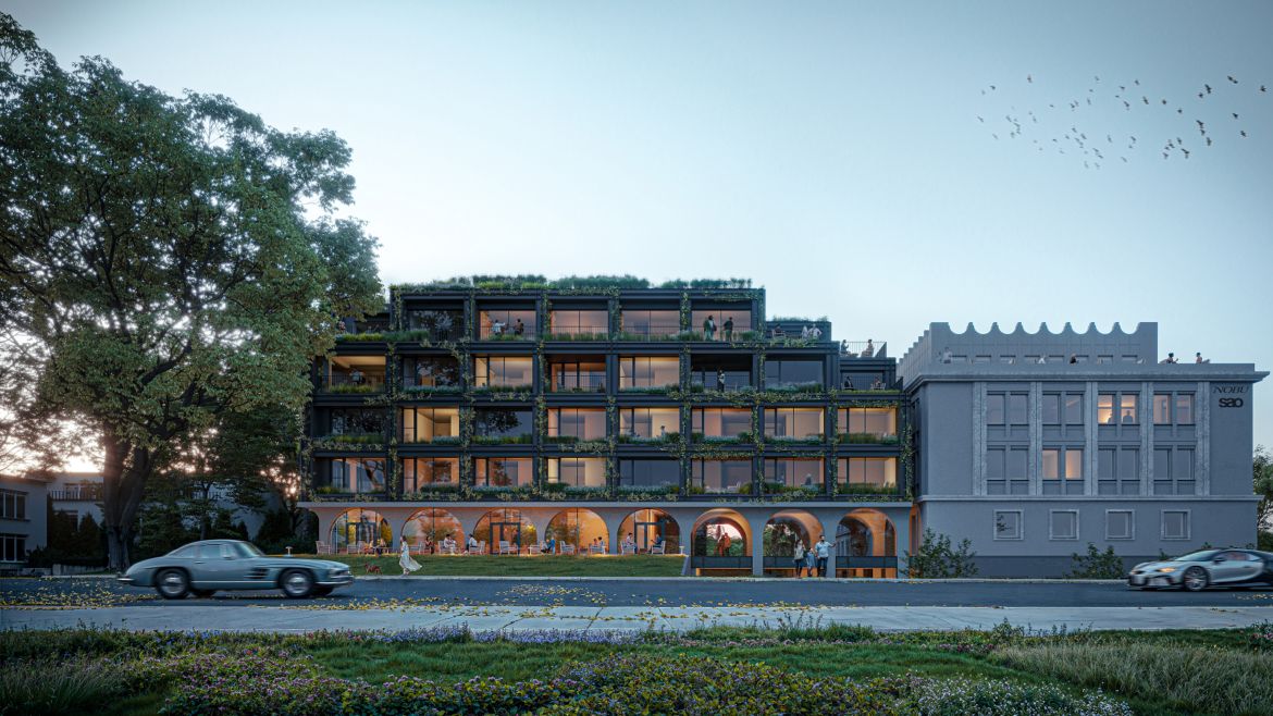 exterior render of Nobu Krakow