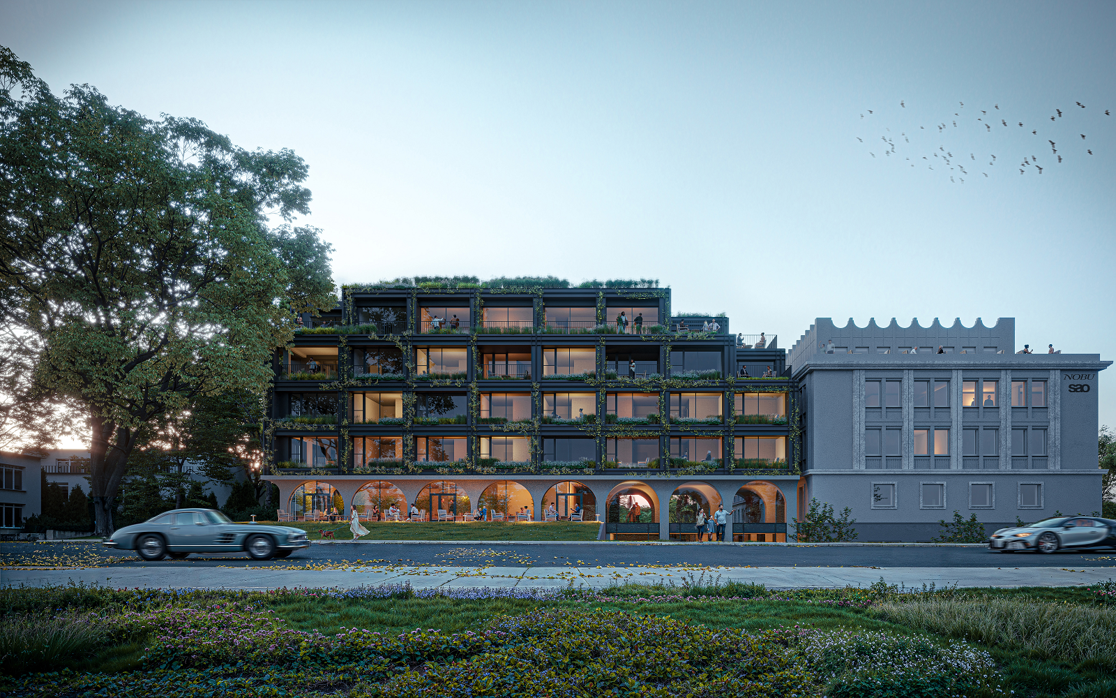 exterior render of Nobu Krakow