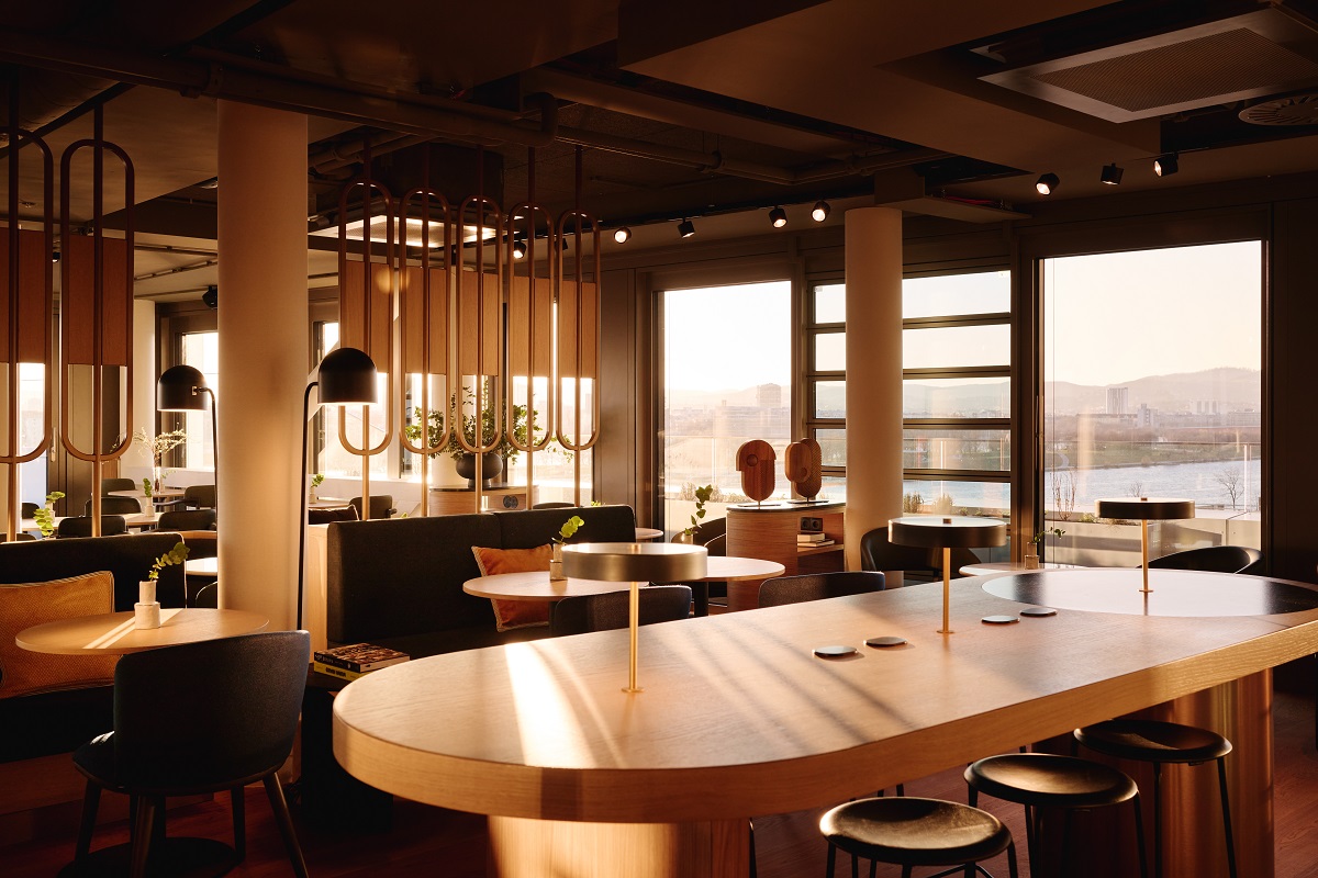Lottie bar and seating in A by Adina