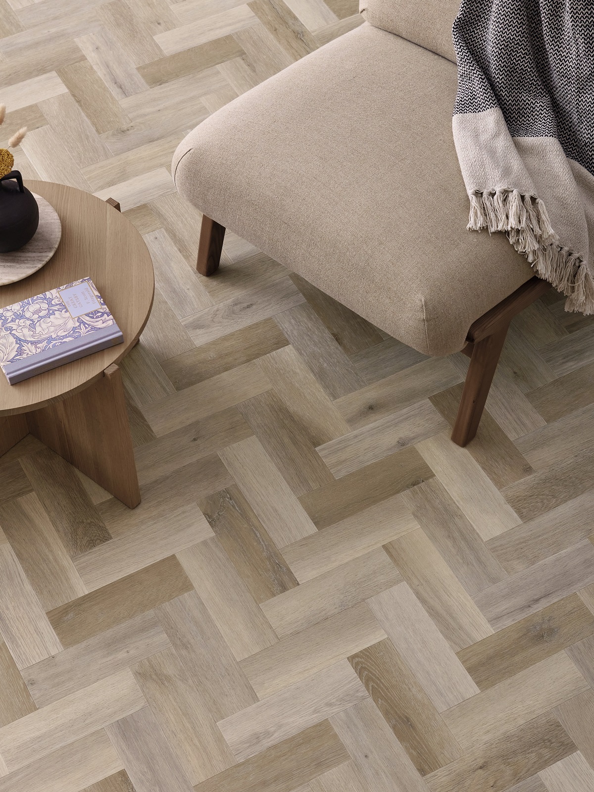 herringbone design in the Amtico Designers Choice Small Parquet