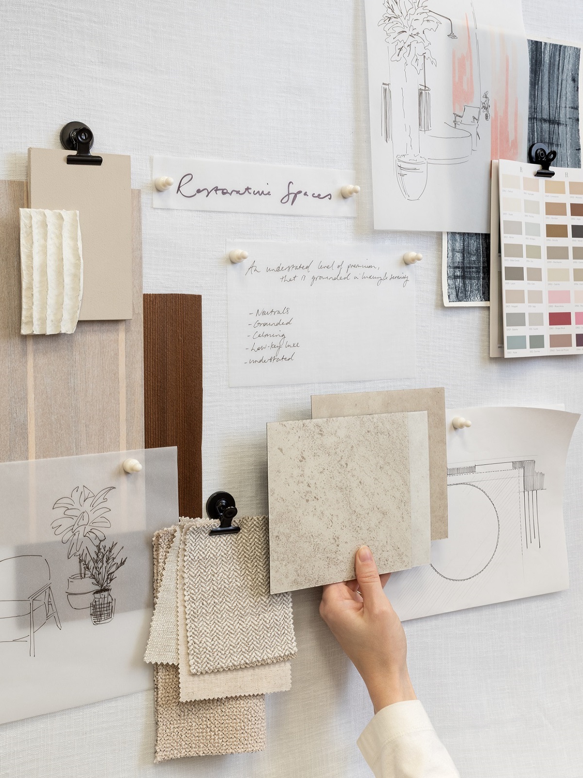 amtico restorative spaces moodboard