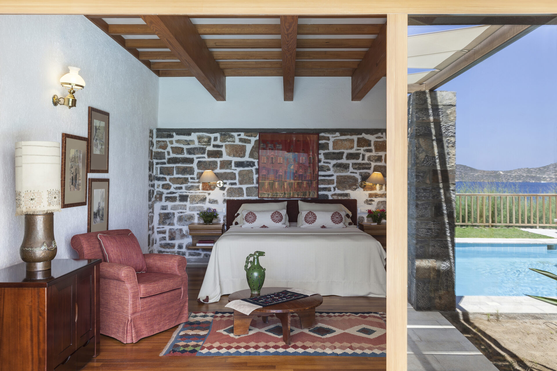 Bedroom at Elounda Mare, part of the Elounda Collection