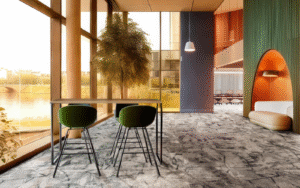 Richly jewel-toned room with Balsan carpet, new Daydream collection