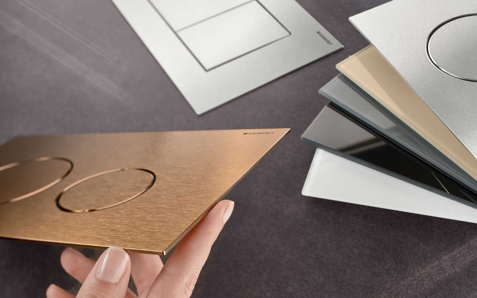 Geberit flush plates in multi-colours