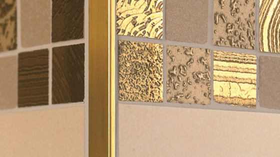 Schluter Systems tile edge protection in hospitality design
