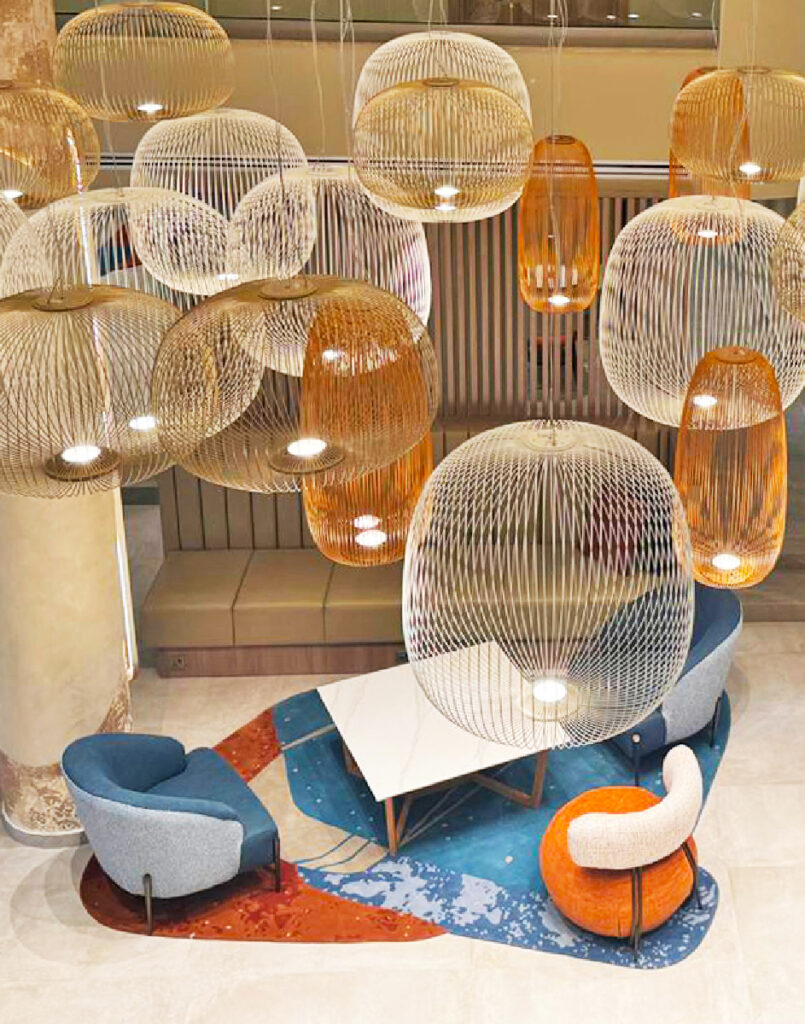 Luxury Carpet Studio rugs in lobby of Marriott