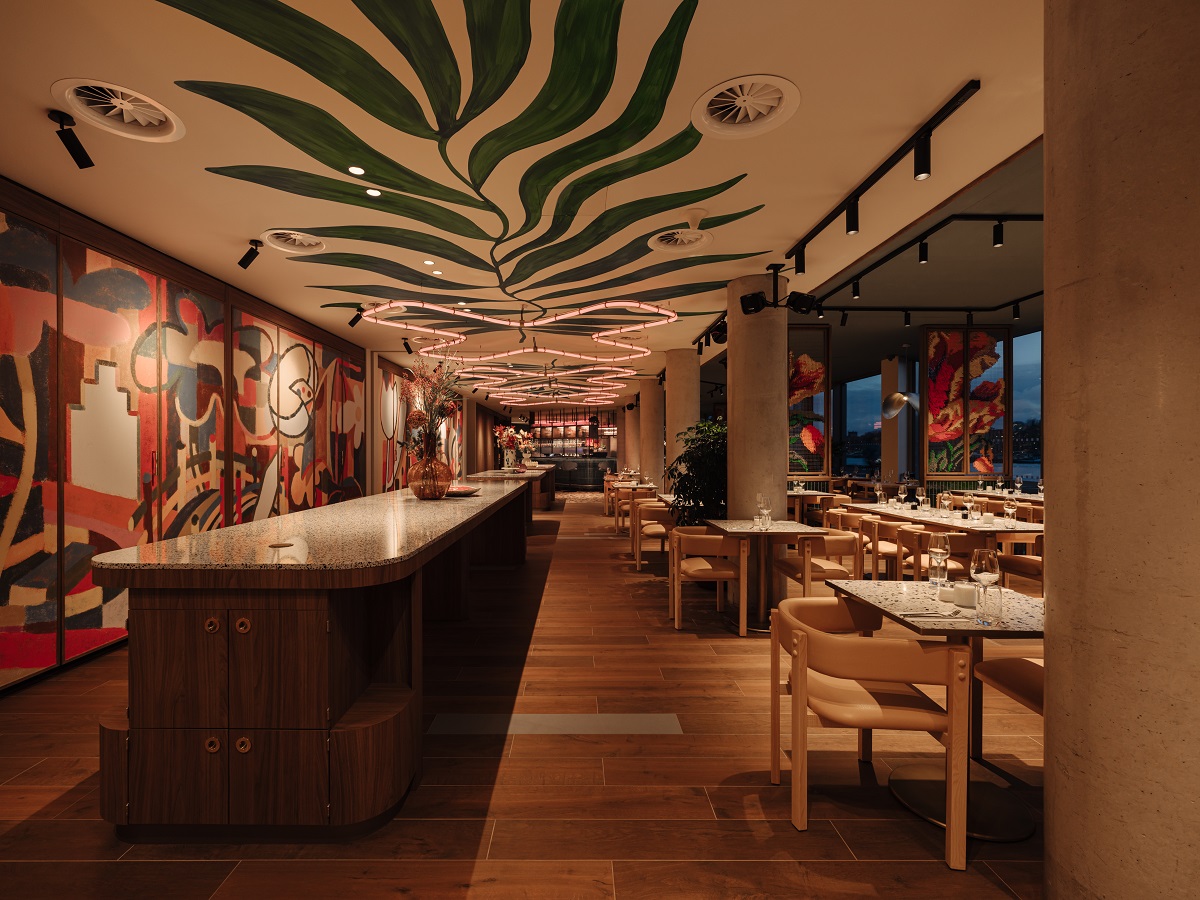 painted ceiling and wall mural in We are EDN by Hilton