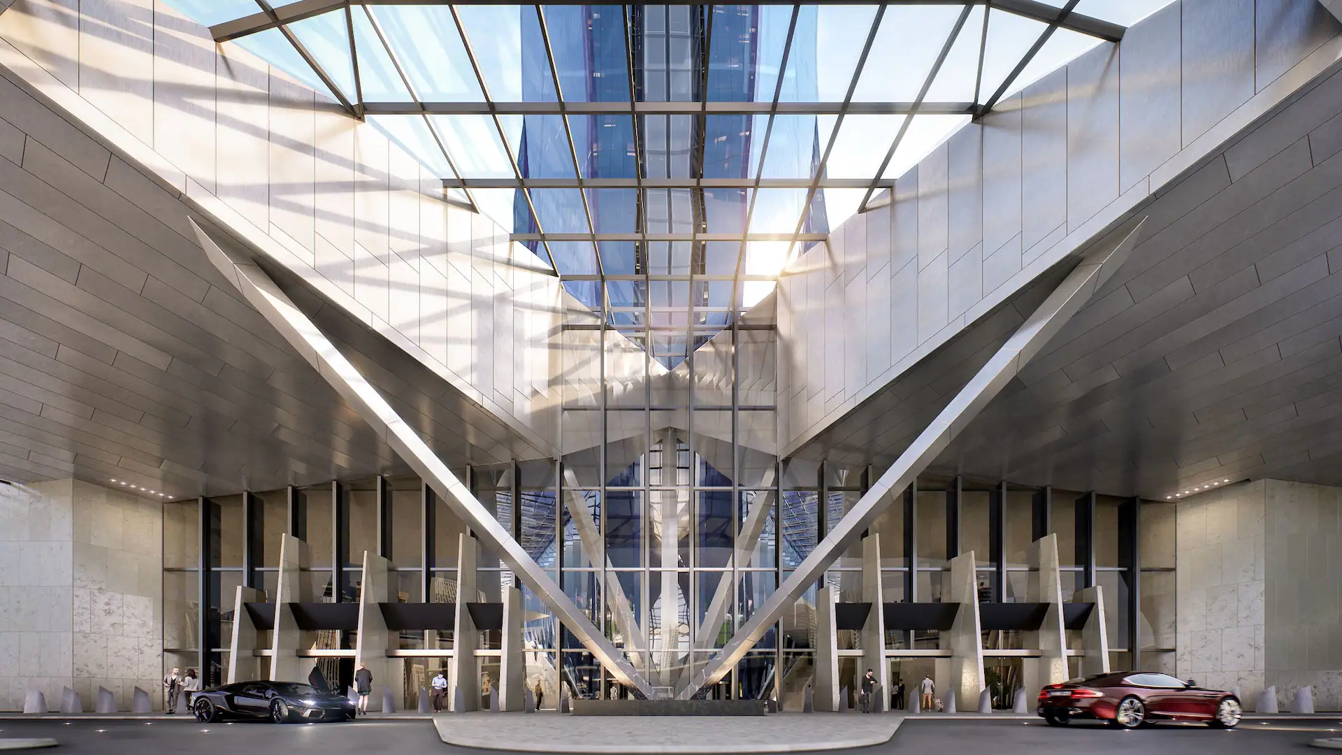 Glass exterior of Merdeka 118 building 