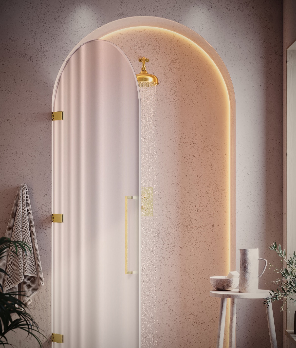curved shower space from MAJESTIC_MAINE