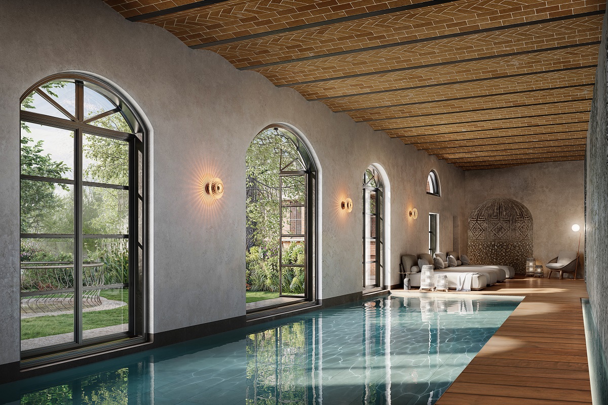 indoor swimming pool and spa in Palazzo Sozzini Malav