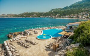 Radisson Montenegro swimming pool and terrace overlooking the sea