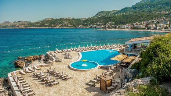 Radisson Montenegro swimming pool and terrace overlooking the sea