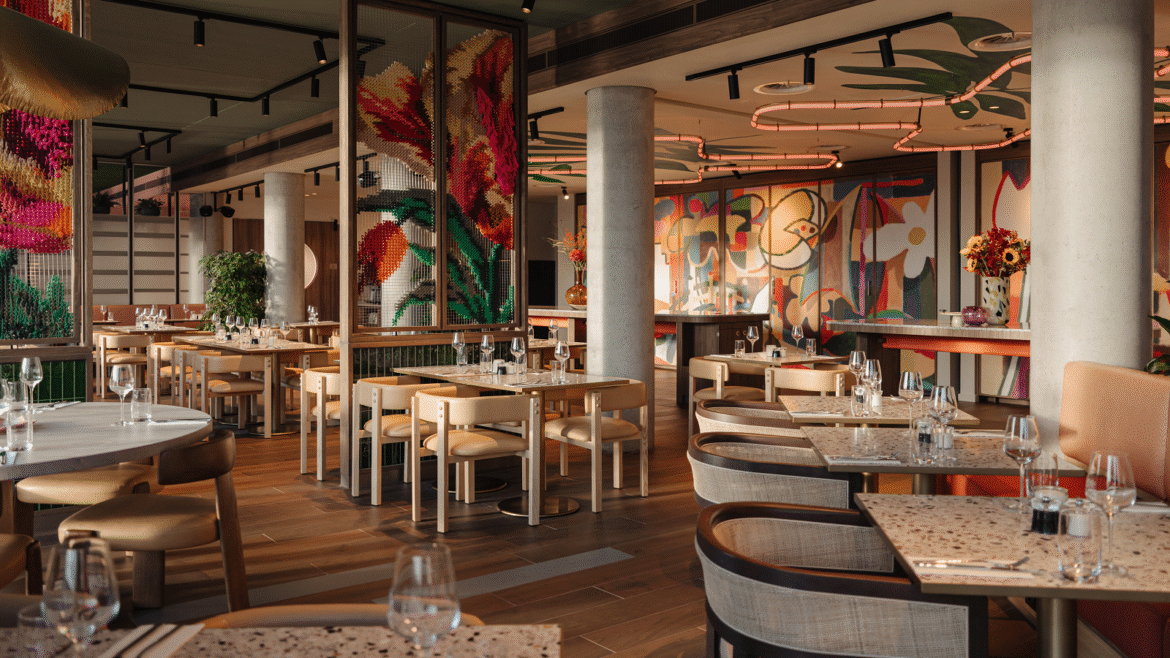 view across We Are EDN restaurant in DoubleTree by Hilton Amsterdam Centraal