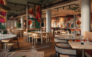 view across We Are EDN restaurant in DoubleTree by Hilton Amsterdam Centraal