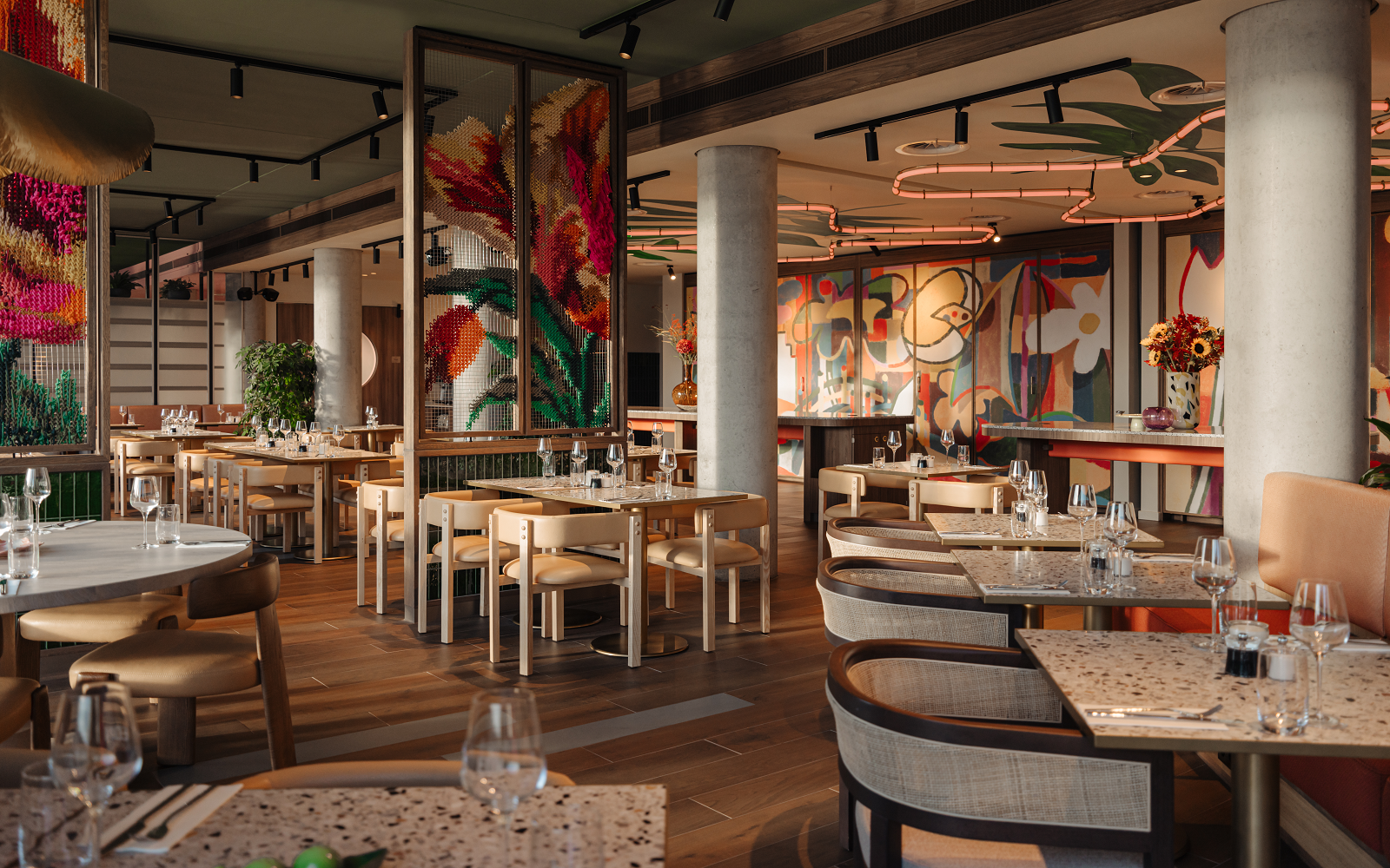 view across We Are EDN restaurant in DoubleTree by Hilton Amsterdam Centraal