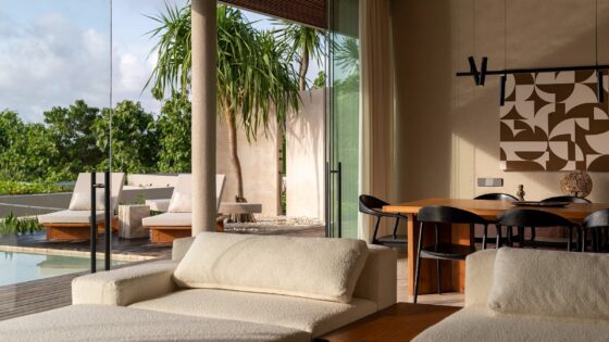 Lyvin Melasti suite carved gently into the limestone hills of Bali’s Bukit Peninsula