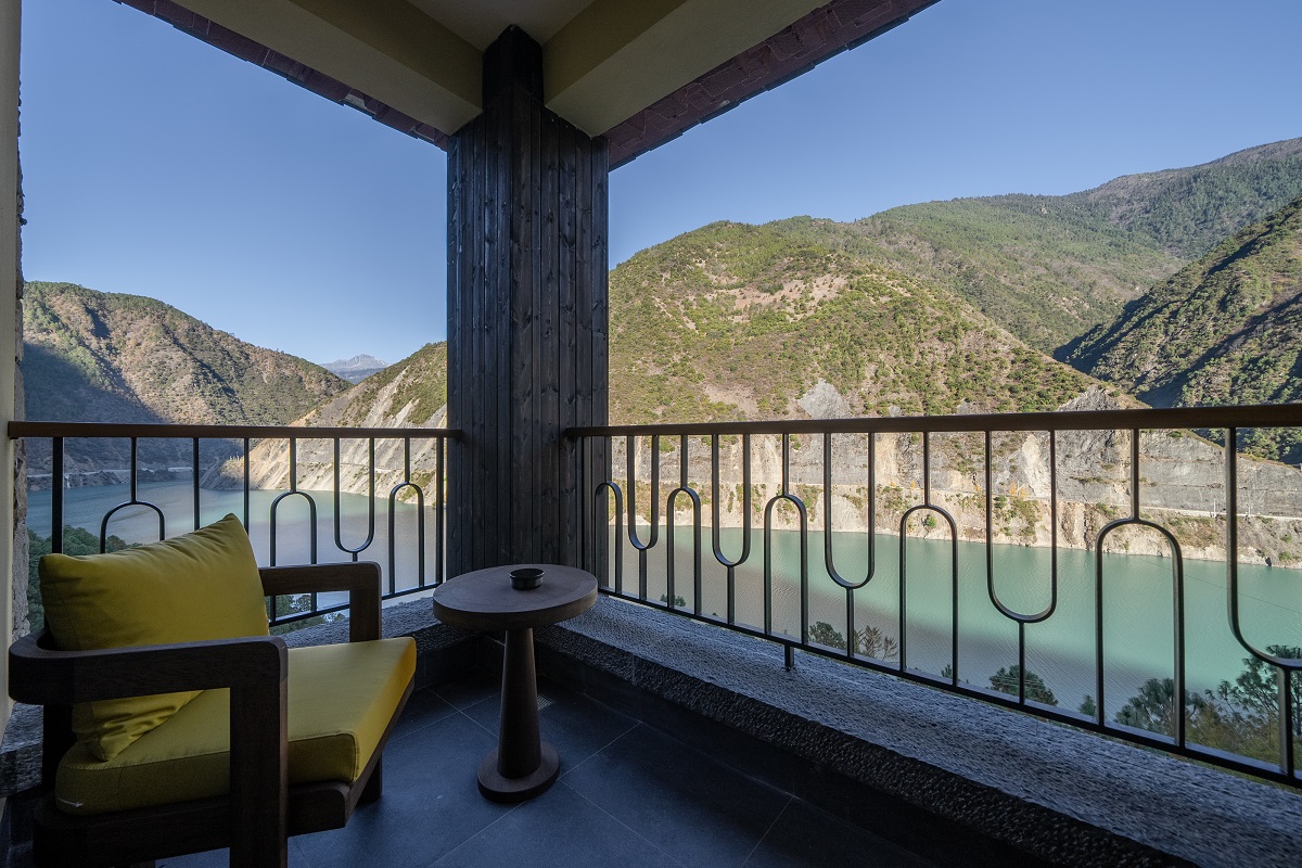 view from guestroom over the jade river