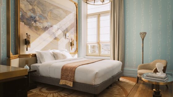 guestroom in Villa_Petrusse with interiors by Tristan_Auer