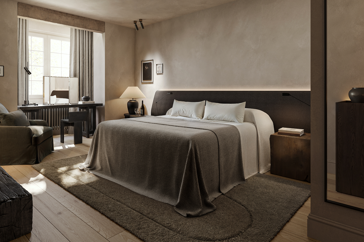 guestroom in Hyll hotel Cotswolds - hotel opening September 2025