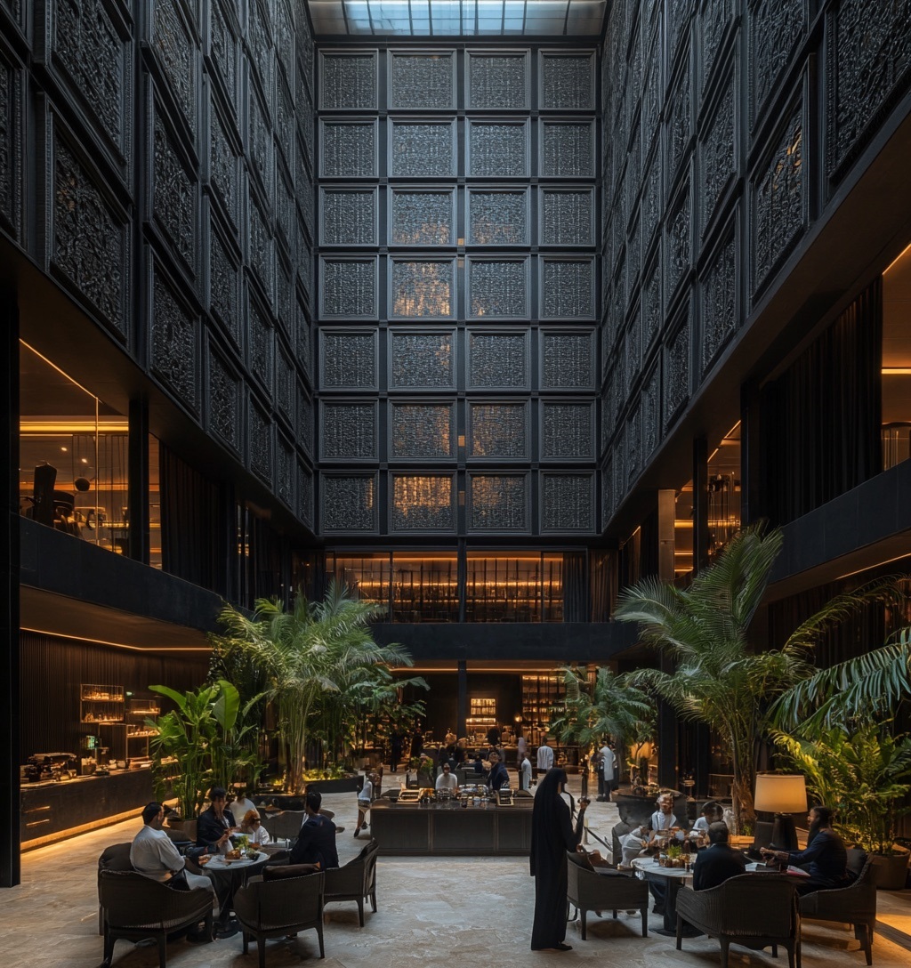 hotel lobby in central atrium