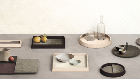 Tratto ceramic plates by Atlas Concorde and Pierre Lissoni